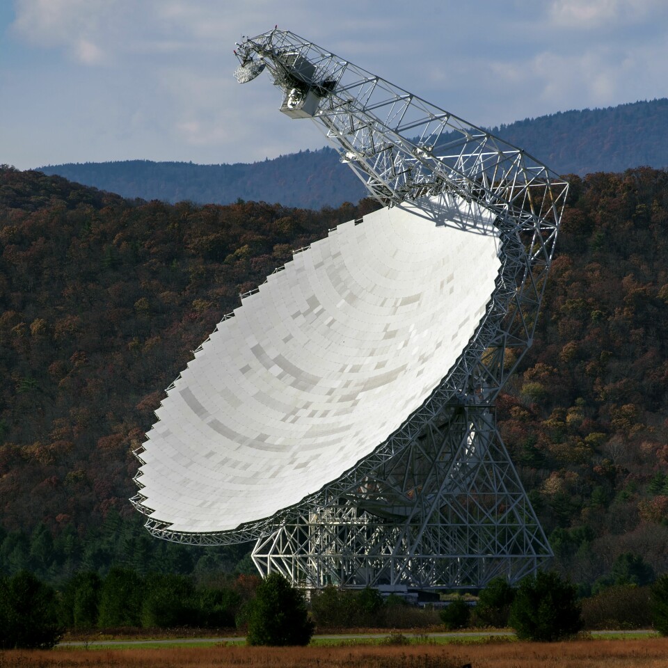 Green Bank Telescope i West Virginia, USA.