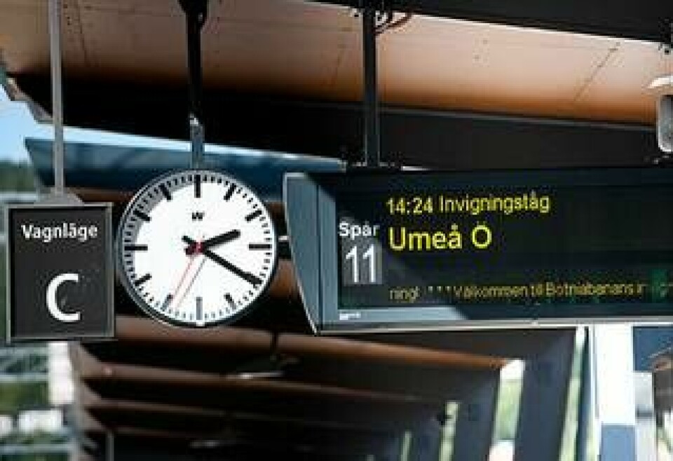 Stationen är en del av Botniabanan som invigdes samtidigt. Foto: Henrik Montgomery/Scanpix