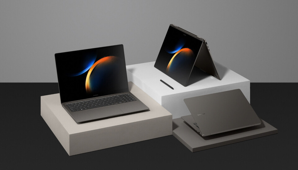 Pinfärsk trio. Från vänster: Galaxy Book3 Ultra, Galax Book3 Pro – och Galaxy Book3 Pro 360. Pinfärsk trio. Från vänster: Galaxy Book3 Ultra, Galax Book3 Pro – och Galaxy Book3 Pro 360.