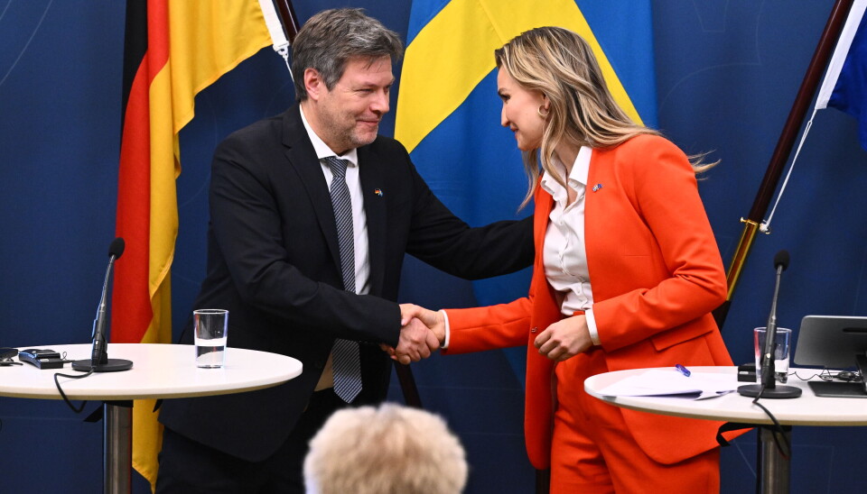 Energi- och näringsminister Ebba Busch håller en pressträff tillsammans med Tysklands vice förbundskansler och närings- och klimatminister Robert Habeck. Energi- och näringsminister Ebba Busch håller en pressträff tillsammans med Tysklands vice förbundskansler och närings- och klimatminister Robert Habeck.