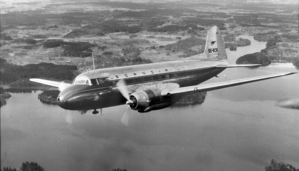 Prototypen för Saab Scandia i luften. Marschfarten låg på cirka 400 kilometer i timmen. Motorerna i serieflygplanen var amerikanska Pratt & Whitney Twin Wasp R-2180 E1 vilka presterade 1 800 hästkrafter. Prototypen för Saab Scandia i luften. Marschfarten låg på cirka 400 kilometer i timmen. Motorerna i serieflygplanen var amerikanska Pratt & Whitney Twin Wasp R-2180 E1 vilka presterade 1 800 hästkrafter.