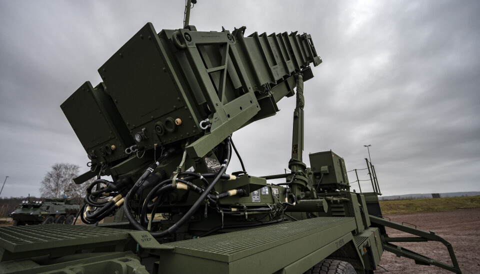 Patriotsystemet går i Sverige under beteckningen luftvärnssystem 103. Arkivbild. Patriotsystemet går i Sverige under beteckningen luftvärnssystem 103. Arkivbild.