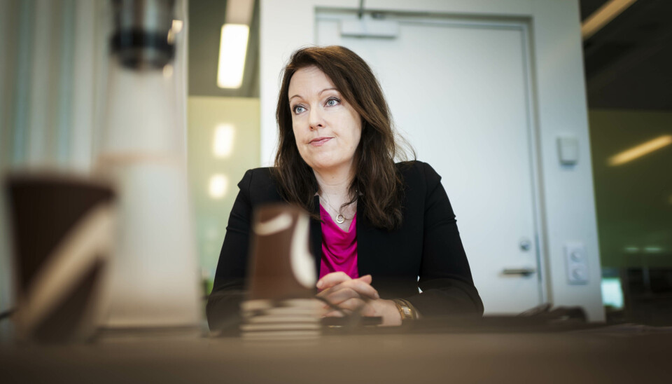 Vattenfalls vd Anna Borg presenterar bolagets delårsrapport. Arkivbild. Vattenfalls vd Anna Borg presenterar bolagets delårsrapport. Arkivbild.