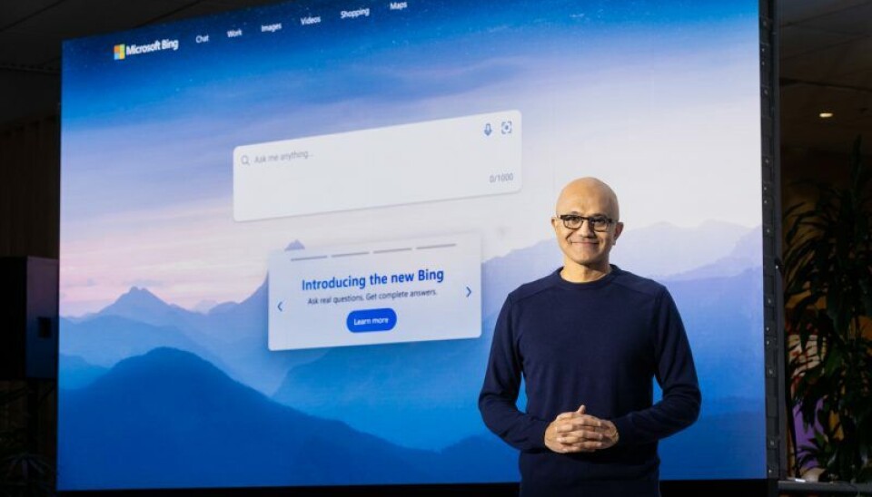 Microsofts vd Satya Nadella presenterar nya Bing. Satya Nadella, Microsoft, ai, artificiell intelligens, gpt, Bing
