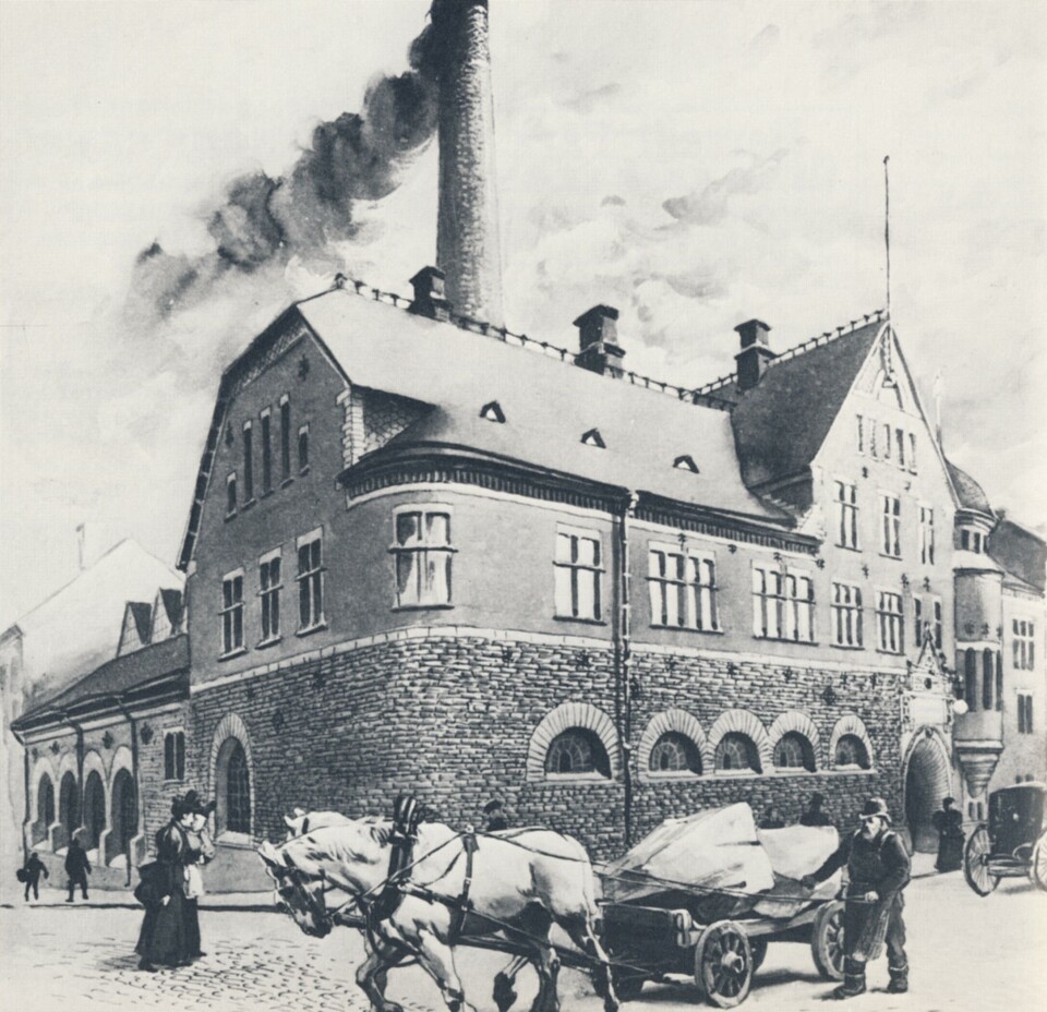 Det nybyggda Brunkebergsverket i Stockholm 1896, illustration av David Ljungdahl. Foto: STOCKHOLMS STADSMUSEUM Det nybyggda Brunkebergsverket i Stockholm 1896, illustration av David Ljungdahl. Foto: STOCKHOLMS STADSMUSEUM