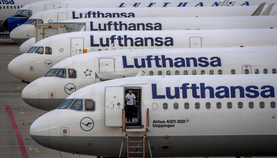 Lufthansas plan blir kvar på marken. Arkivbild.