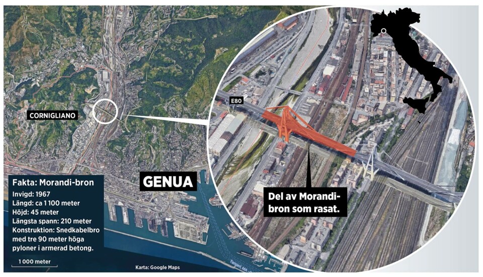 Utredning: Slarv bakom dödlig brokollaps i Genua
