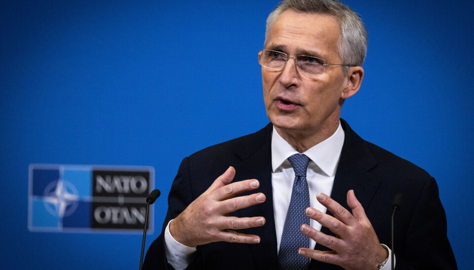 Natos generalsekreterare Jens Stoltenberg höll en presskonferens under måndagen.