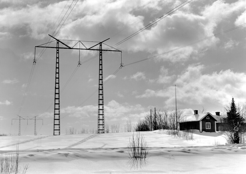 Den 1 000 kilometer långa ledningen från Harsprånget till Hallsberg blev en viktig milstolpe i stamnätets utbyggnad. Foto: SAM LINDSKOG/TEKNISKA MUSEET Den 1 000 kilometer långa ledningen från Harsprånget till Hallsberg blev en viktig milstolpe i stamnätets utbyggnad. Foto: SAM LINDSKOG/TEKNISKA MUSEET