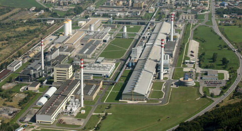 Slovalcos aluminiumsmältverk i Žiar nad Hronom, Slovakien. Foto: Slovalco/Wikimedia Slovalcos aluminiumsmältverk i Žiar nad Hronom, Slovakien. Foto: Slovalco/Wikimedia