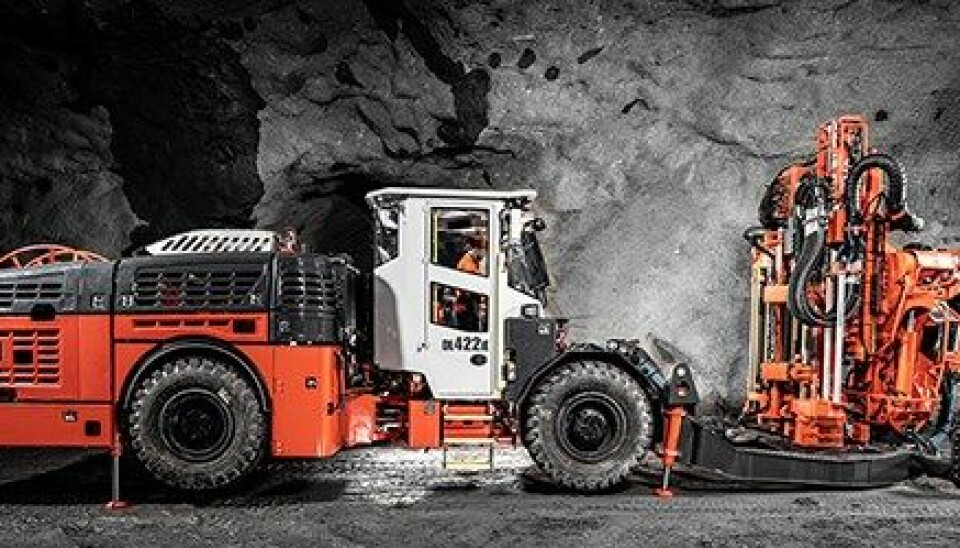 Sandviks helautomatiska rigg för långhålsborrning, DL422iE, kan borra 54 meter. Foto: Sandvik Sandviks helautomatiska rigg för långhålsborrning, DL422iE, kan borra 54 meter. Foto: Sandvik