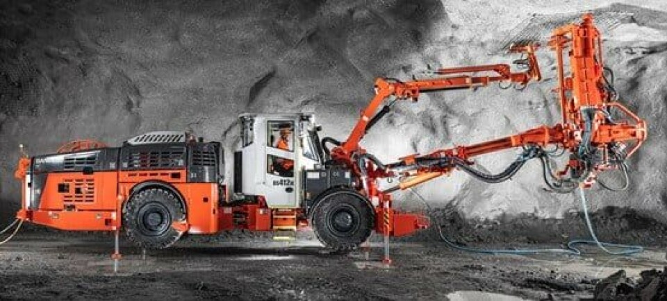 Sandviks rigg för bergsförstärkning, DS412iE, är en högautomatiserad bultare. Foto: Sandvik Sandviks rigg för bergsförstärkning, DS412iE, är en högautomatiserad bultare. Foto: Sandvik