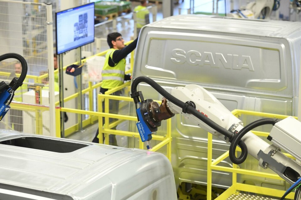 Scanias fabrik i Oskarshamn. Foto: Fredrik Sandberg/TT Scanias fabrik i Oskarshamn. Foto: Fredrik Sandberg/TT