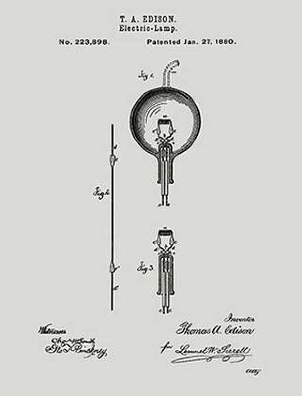 Ett av de mest kända patenten är Thomas Edisons från 1880: på glödlampan. Foto: National Archives - digital vers / Science Faction / Corbis