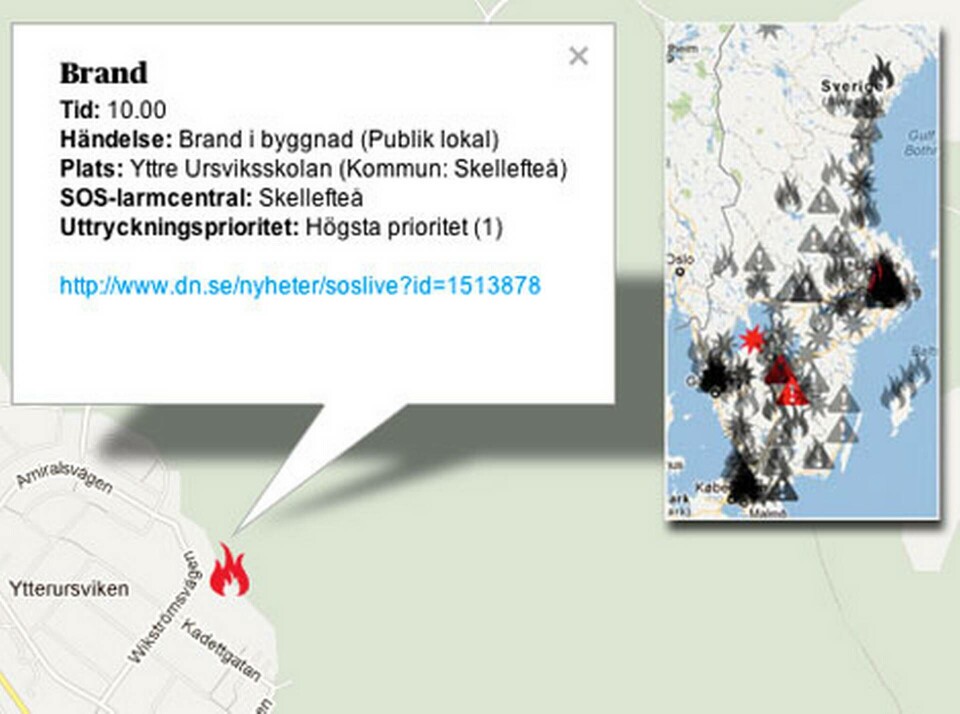 Se alla räddningslarm i realtid