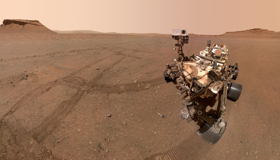 Perseverance tar en selfie på Mars. Perseverance tar en selfie på Mars.