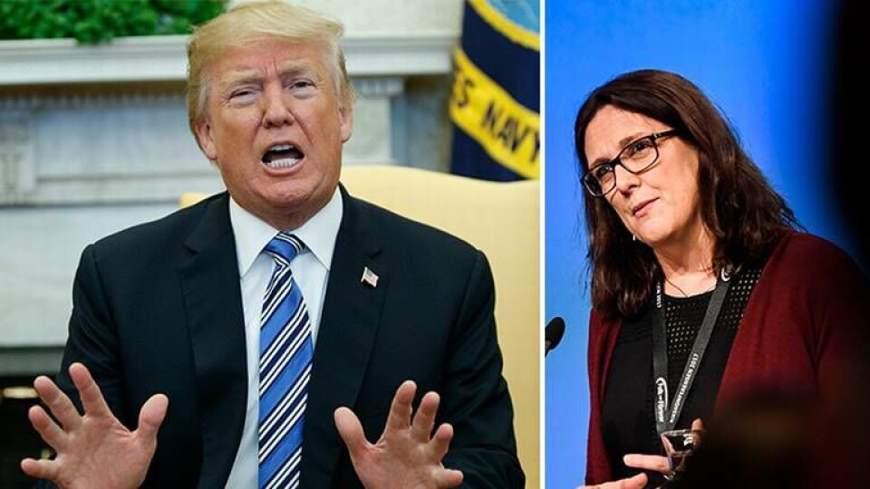 Donald Trump och Cecilia Malmström. Foto: TT Donald Trump och Cecilia Malmström. Foto: TT