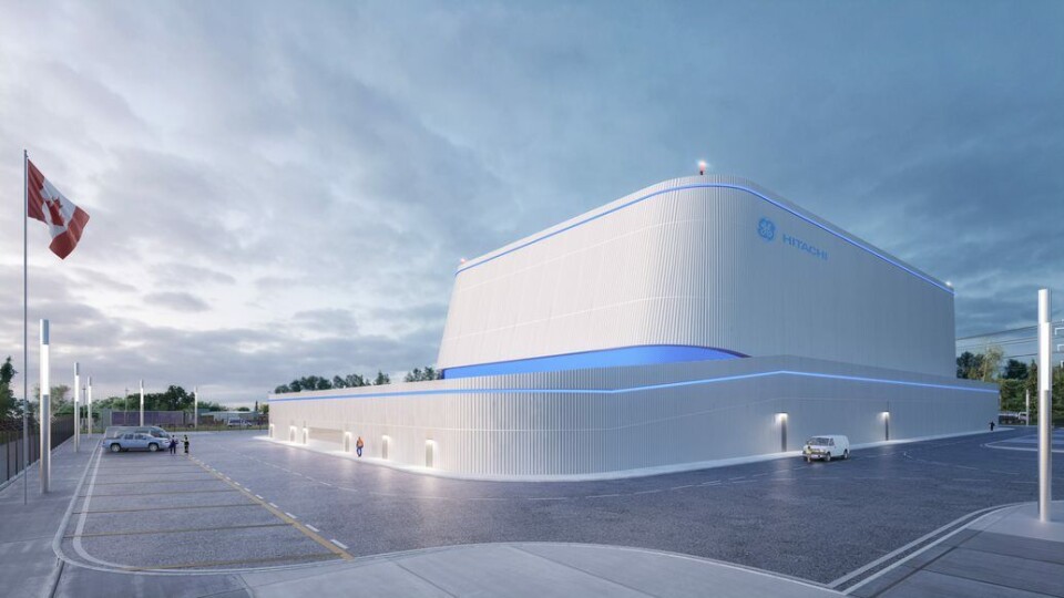 Så här skulle en SMR-anläggning signerad GE Hitachi kunna se ut i Kanada. Foto: GE Hitachi Nuclear Energy Så här skulle en SMR-anläggning signerad GE Hitachi kunna se ut i Kanada. Foto: GE Hitachi Nuclear Energy