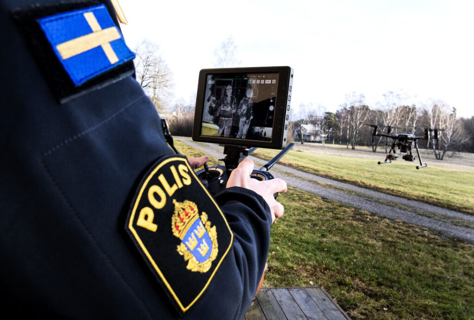 Drönare som är utrustade med värmekamera används ofta vid eftersök av försvunna personer. Foto: Pontus Lundahl/TT Drönare som är utrustade med värmekamera används ofta vid eftersök av försvunna personer. Foto: Pontus Lundahl/TT