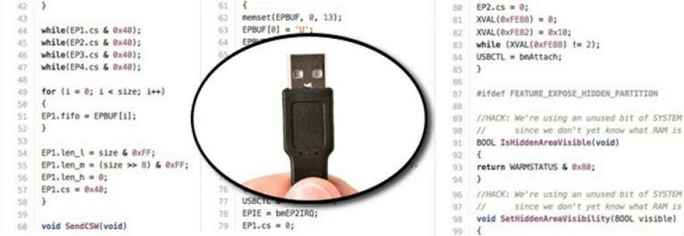 Koden till hacket som via usb tar kontrollen över en dator har nu släppts fri av två forskare. Foto: Adam Caudill & Colourbox Koden till hacket som via usb tar kontrollen över en dator har nu släppts fri av två forskare. Foto: Adam Caudill & Colourbox