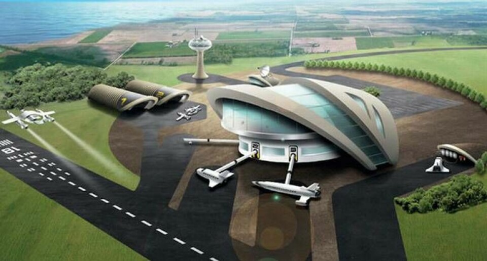 Den planerade rymdhamnen ska främst användas för kommersiella rymdfärder där rymdfarkosterna lyfts upp av flygplan. Foto: GOV.UK
