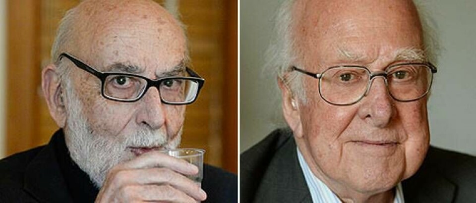 Francois Englert och Peter Higgs delar på Nobelpriset i fysik. Foto: Scanpix