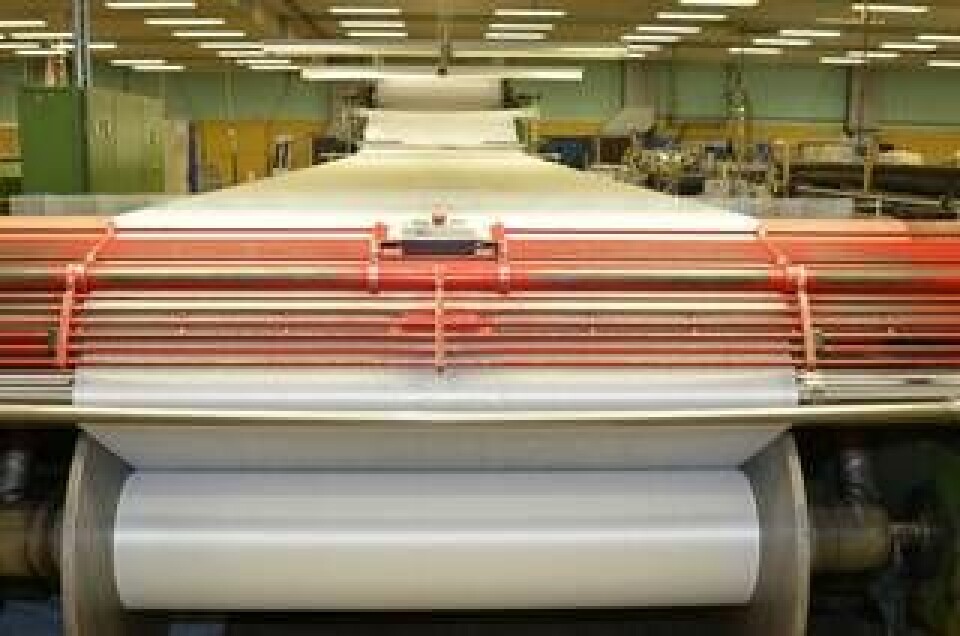 FOV Fabrics äger själva hela produktionskedjan med varpning, vävning, färgning och laminering. Foto: Teko