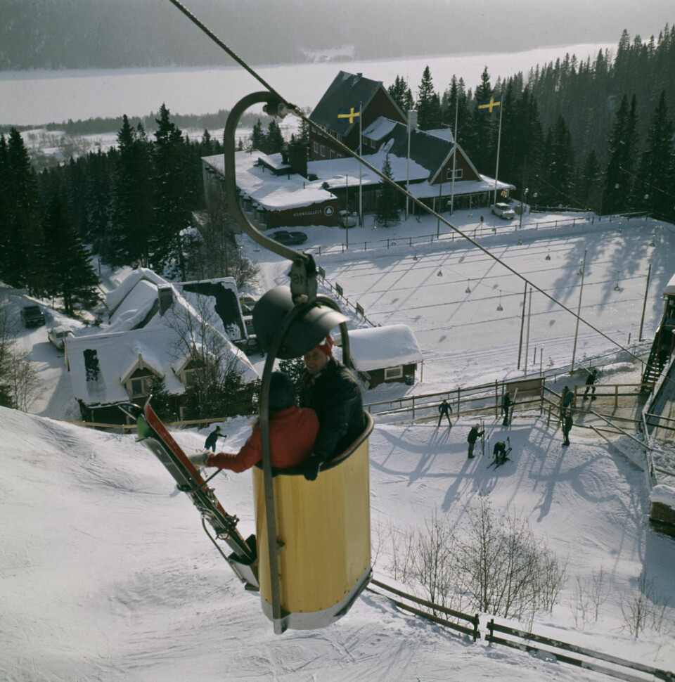 Skidlift i Åre, vintern 1978.