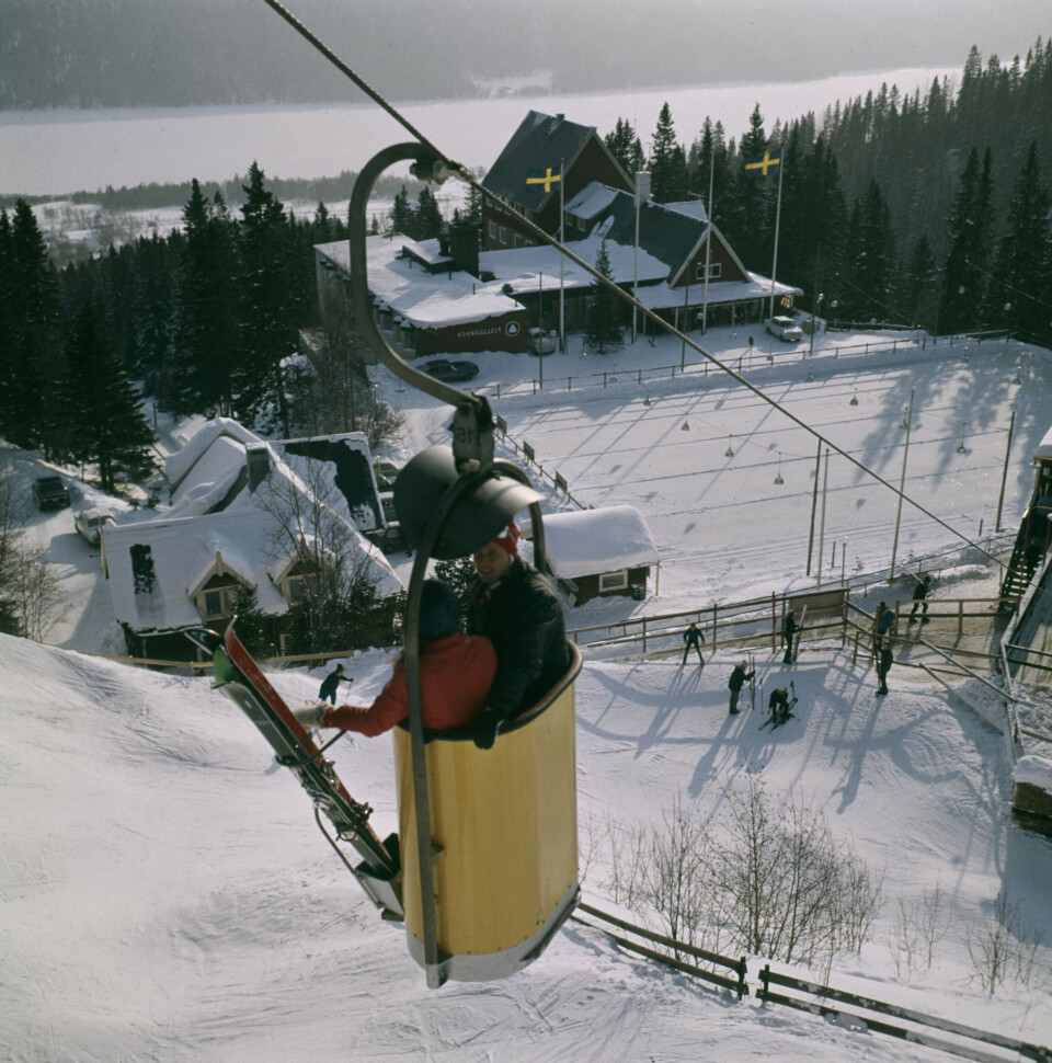 Skidlift i Åre, vintern 1978. Skidlift i Åre, vintern 1978.