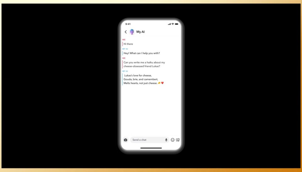 Snapchat släpper en ny chatbot. Snapchat släpper en ny chatbot.