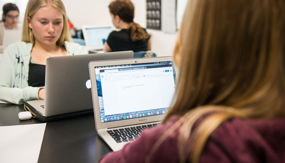 Digitaliseringen i skolan delar forskarvärlden. Arkivbild. Digitaliseringen i skolan delar forskarvärlden. Arkivbild.