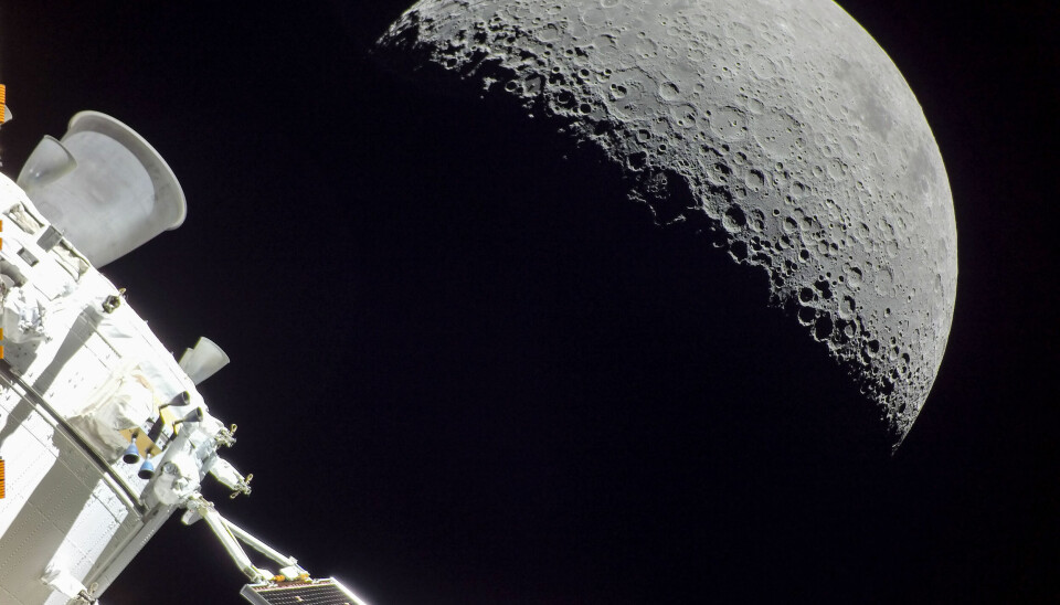 Artemis tog en selfie med månen i december 2022.