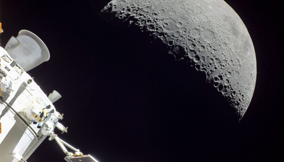 Artemis tog en selfie med månen i december 2022. Artemis tog en selfie med månen i december 2022.