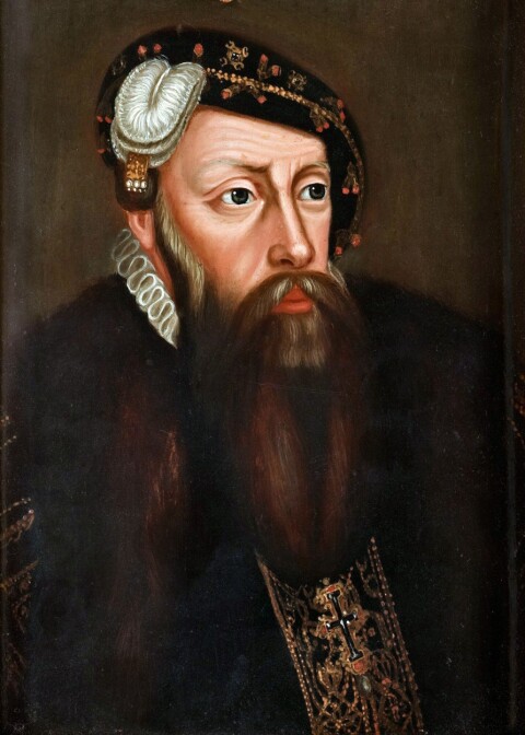 Gottegrisen Gustav Vasa, avbildad av konstnären Ulrika Frederika Pasch. Oljemålning av Gustav Vasa