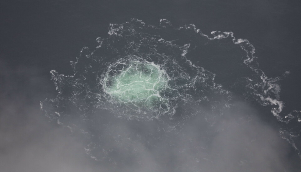 Gas leaked to the surface of the Baltic Sea for several days after the explosions of the two Nord Stream pipelines at the end of September last year. Archive image. Gas leaked to the surface of the Baltic Sea for several days after the explosions of the two Nord Stream pipelines at the end of September last year. Archive image.