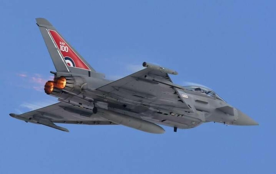 RAF:s Eurofighter Typhoon. Foto: Geoff Pugh/REX