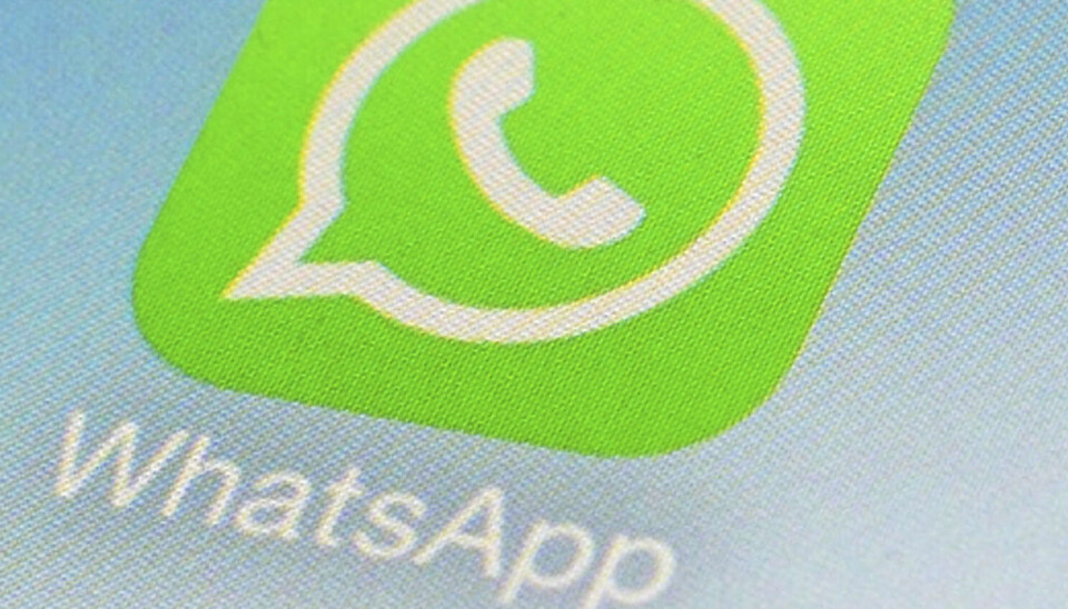 Grön ikon på en mobilskärm, under den står det WhatsApp