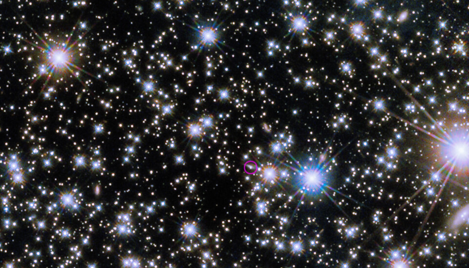 Hubbleteleskopets kamera fångade den infraröda efterglöden (inringat) av BOAT GRB och dess värdgalax. Denna kompositbild innehåller bilder tagna mellan 8 november och 4 december 2022. Med tanke på hur ljus GRB:n var kan det vara så att efterglöden kommer synas i teleskop i flera år. Hubbleteleskopets kamera fångade den infraröda efterglöden (inringat) av BOAT GRB och dess värdgalax. Denna kompositbild innehåller bilder tagna mellan 8 november och 4 december 2022. Med tanke på hur ljus GRB:n var kan det vara så att efterglöden kommer synas i teleskop i flera år.