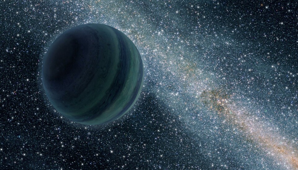 En illustration av en fri planet. En illustration av en fri planet i rymden.