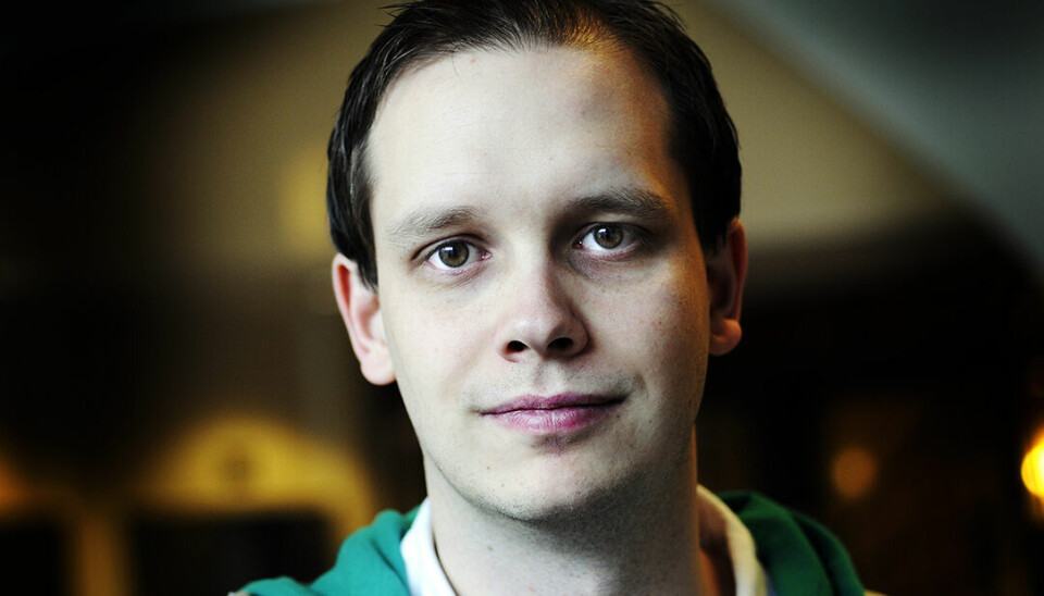 Peter Sunde från The Pirate Bay under rättegången 2009 mot männen bakom fildelningssajten.
