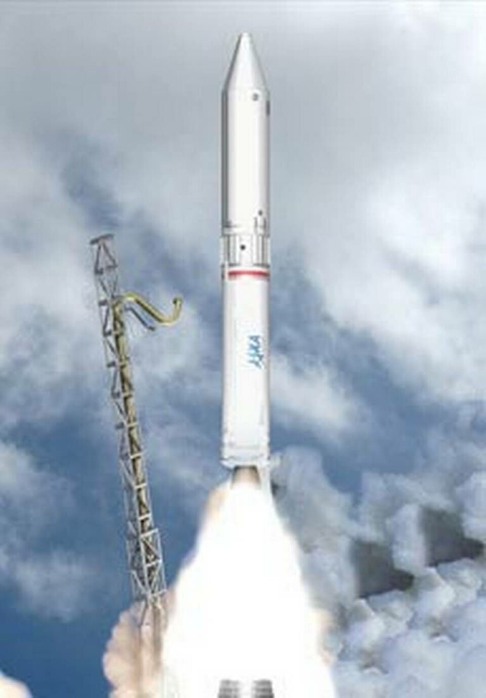 Raketen Epsilon väger 91 ton. Foto: Jaxa Raketen Epsilon väger 91 ton. Foto: Jaxa