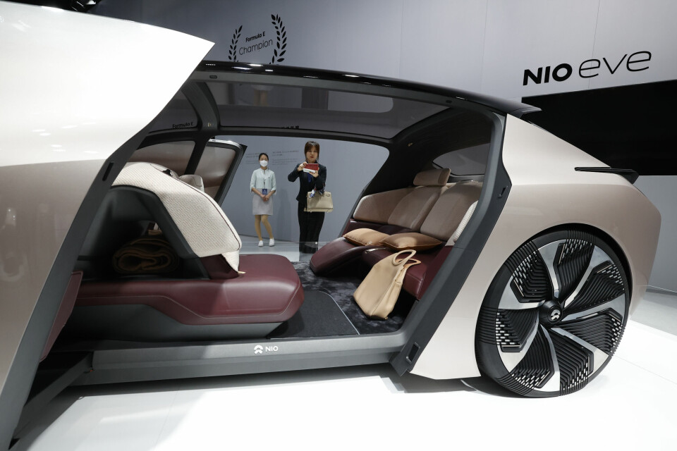 Kinesiska Nio visar upp en av företagets mer futuristiska modeller.