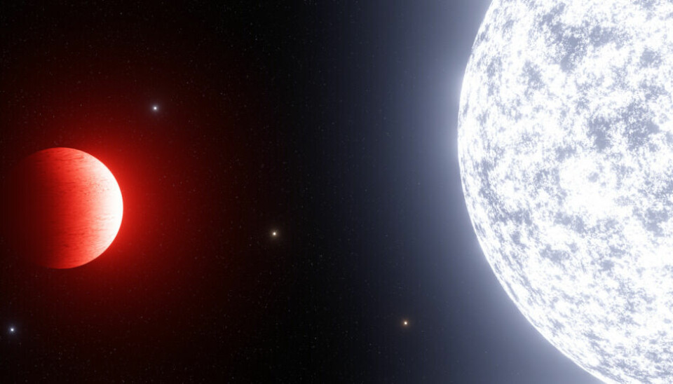 en exoplanet runt en stjärna.