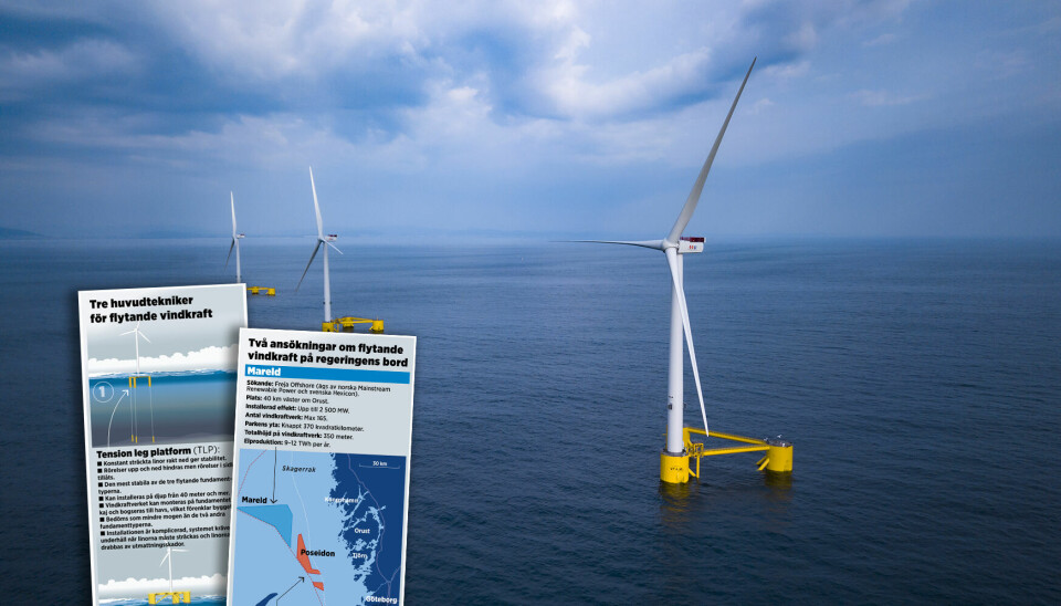 Principle Powers flytande fundament har testats på flera ställen. Här är vindkraftverk utanför Portugals kust.