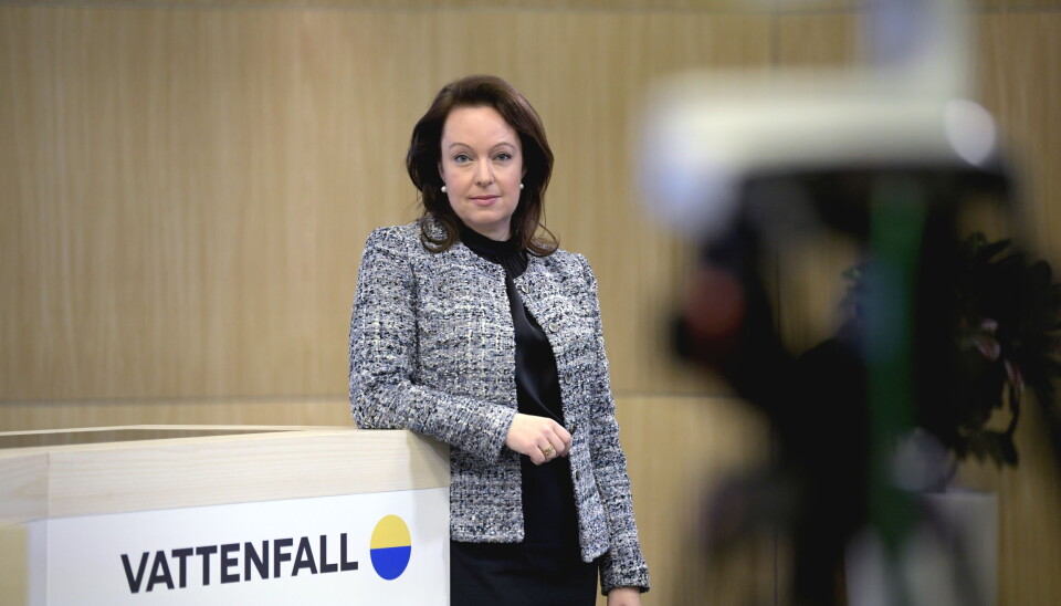 Vattenfalls vd Anna Borg. Arkivbild. Vattenfalls vd Anna Borg. Arkivbild.