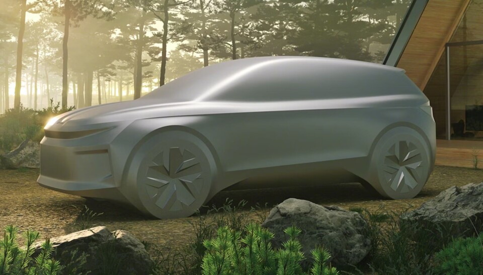 Rendering av den kompakta suven Skoda Elroq Rendering av den kompakta suven Skoda Elroq
