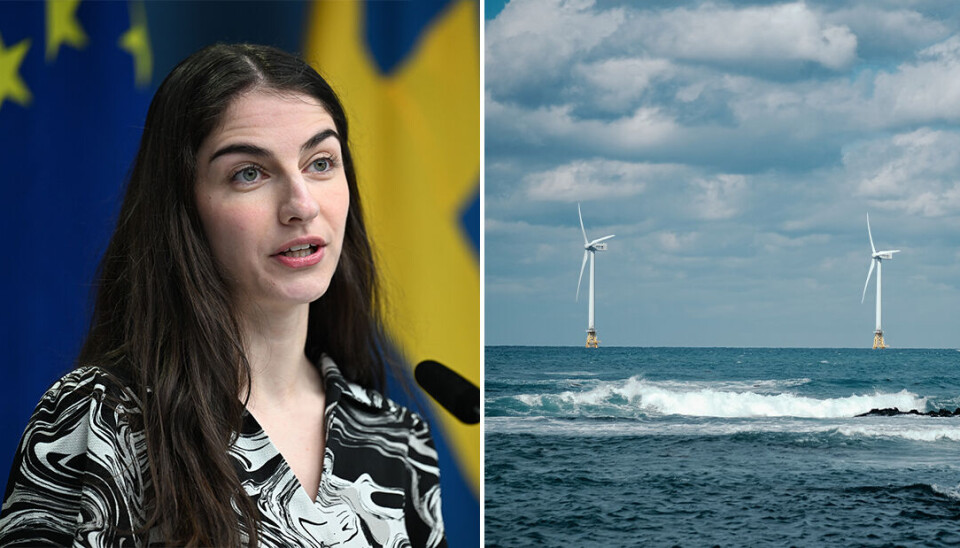 Klimat- och miljöminister Romina Pourmokhtari (L) under pressträff om en utredning om tillståndsprocesser för vindkraft till havs. Klimat- och miljöminister Romina Pourmokhtari (L) under pressträff om en utredning om tillståndsprocesser för vindkraft till havs.
