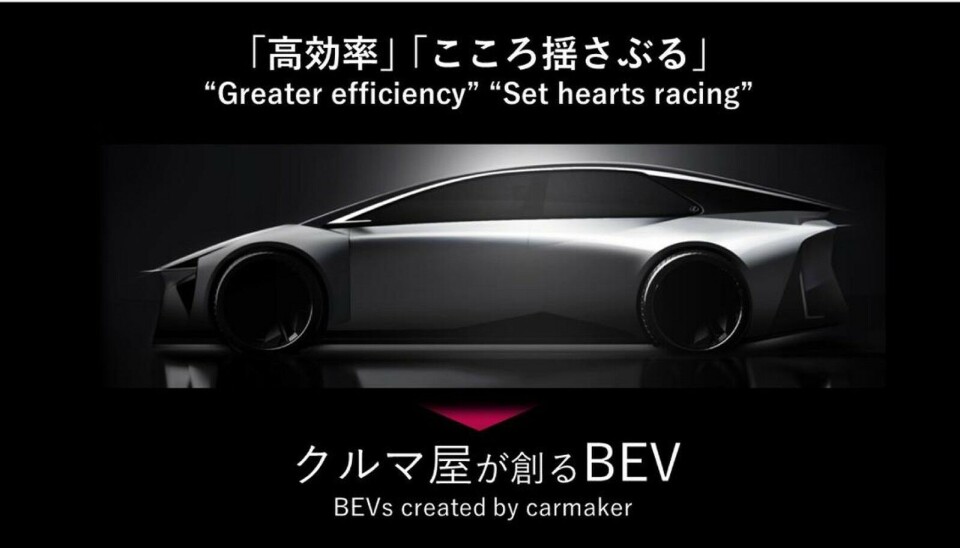 Så här, på ett ungefär, tänker sig Toyota att nästa generations elbil ska se ut. Glimt av Toyotas nästa elbil.