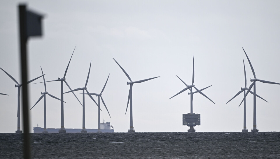 Havsbaserade vindkraftverk utanför Bunkeflostrand. Arkivbild. Vindkraftverk i havet