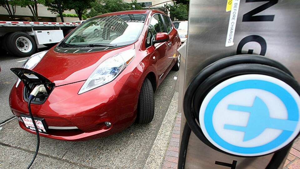 Elbilen Nissan Leaf klassas som supermiljöbil. Foto: TT